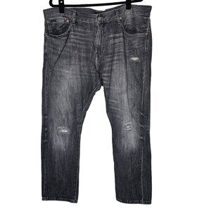 Polo Ralph Lauren 38X30 Mens Grey Distressed The Sullivan Slim Jeans